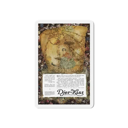 Djer-Kiss ad, Ladies' Home Journal, December 1917 (Magazine Illustration) Refrigerator Magnet 4 Inch Die-Cut - The Sticker Space