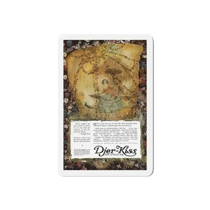 Djer-Kiss ad, Ladies' Home Journal, December 1917 (Magazine Illustration) Refrigerator Magnet 5 Inch Die-Cut - The Sticker Space