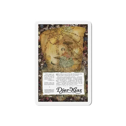 Djer-Kiss ad, Ladies' Home Journal, December 1917 (Magazine Illustration) Refrigerator Magnet 6 Inch Die-Cut - The Sticker Space