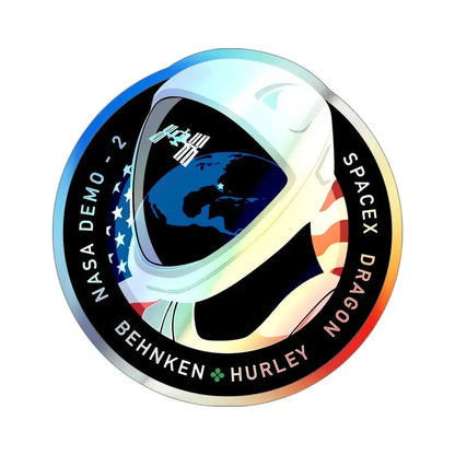 DM-2 (SpaceX) Holographic STICKER Die-Cut Vinyl Decal 3 Inch Holographic - The Sticker Space