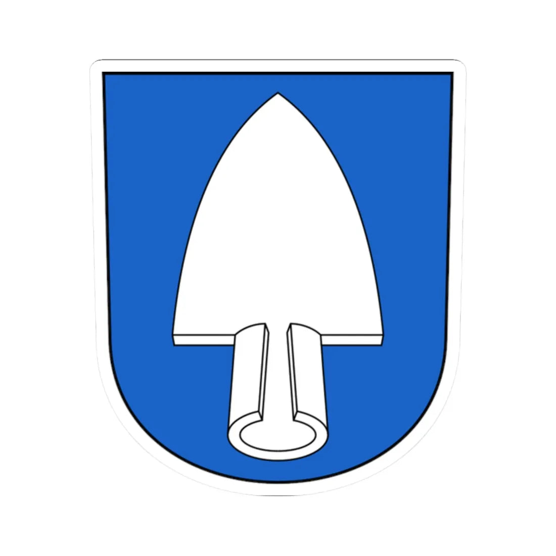 Däniken-blazon (Switzerland) (Coat of Arms) STICKER Vinyl Kiss-Cut Decal 2 Inch White - The Sticker Space