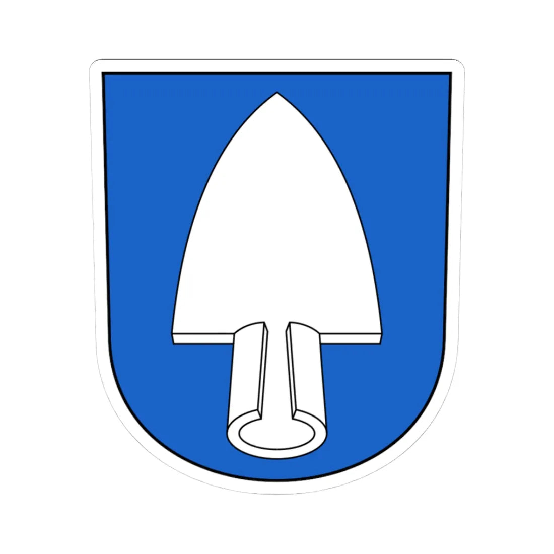 Däniken-blazon (Switzerland) (Coat of Arms) STICKER Vinyl Kiss-Cut Decal 3 Inch White - The Sticker Space