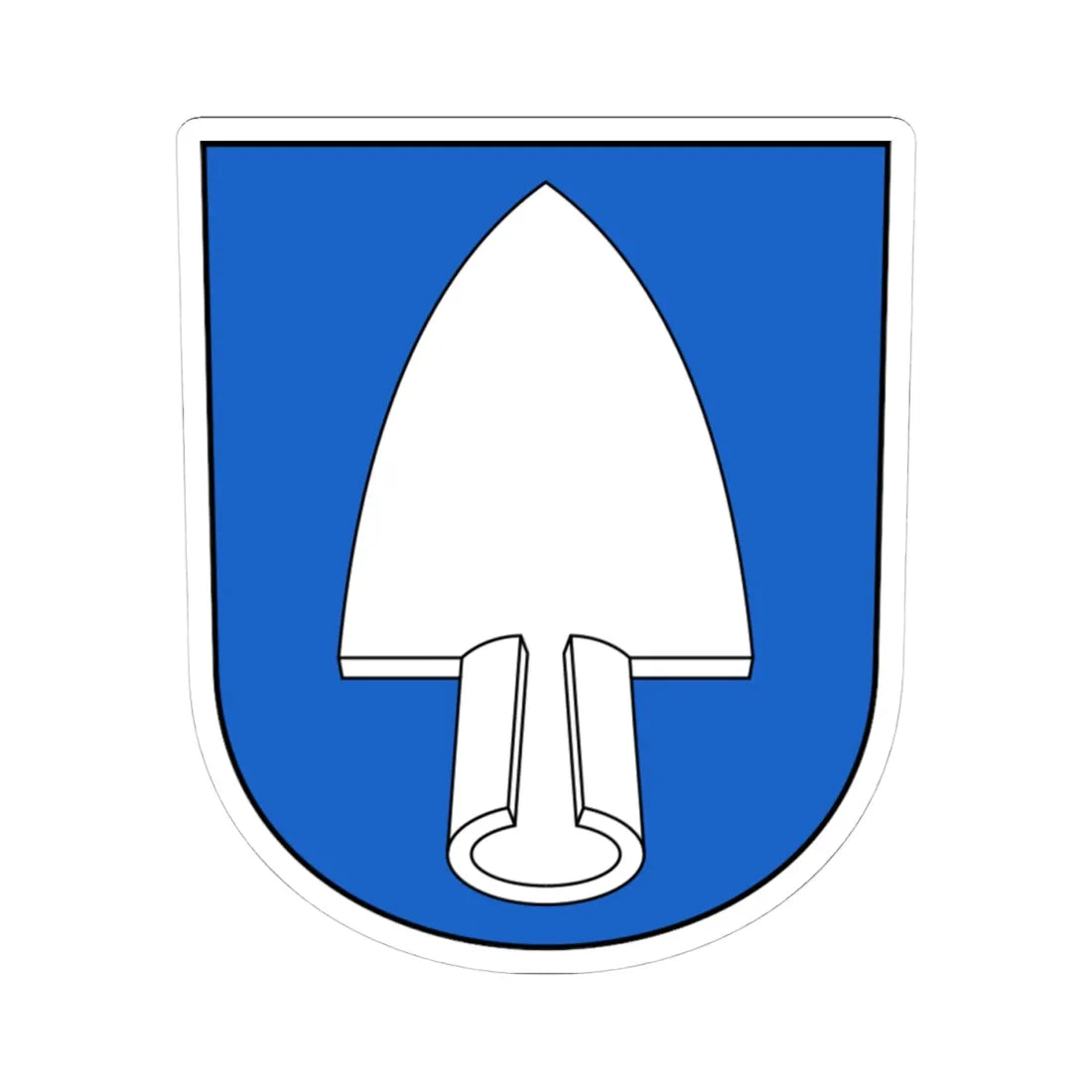 Däniken-blazon (Switzerland) (Coat of Arms) STICKER Vinyl Kiss-Cut Decal 4 Inch White - The Sticker Space