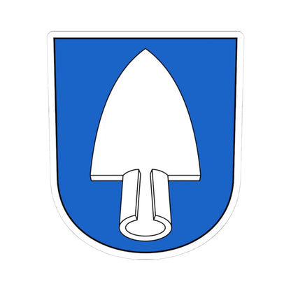 Däniken-blazon (Switzerland) (Coat of Arms) STICKER Vinyl Kiss-Cut Decal 4 Inch White - The Sticker Space