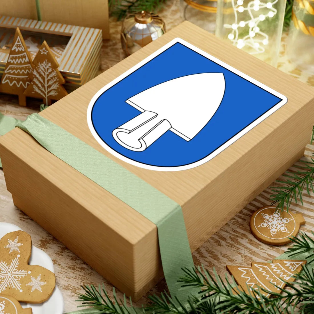 Däniken-blazon (Switzerland) (Coat of Arms) STICKER Vinyl Kiss-Cut Decal - The Sticker Space