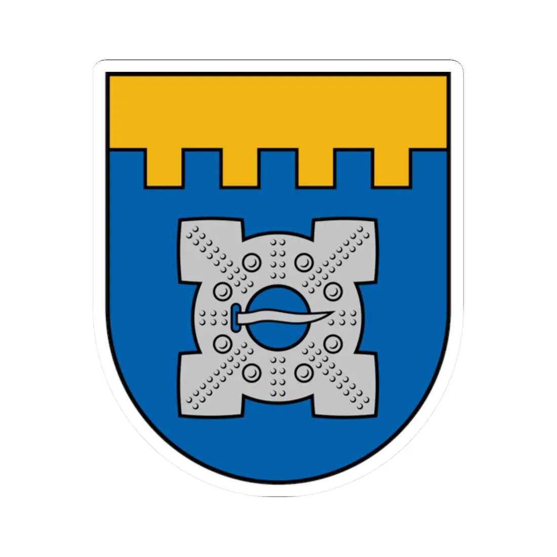 Dobeles novads COA (Latvia) (Coat of Arms) STICKER Vinyl Kiss-Cut Decal 2 Inch White - The Sticker Space