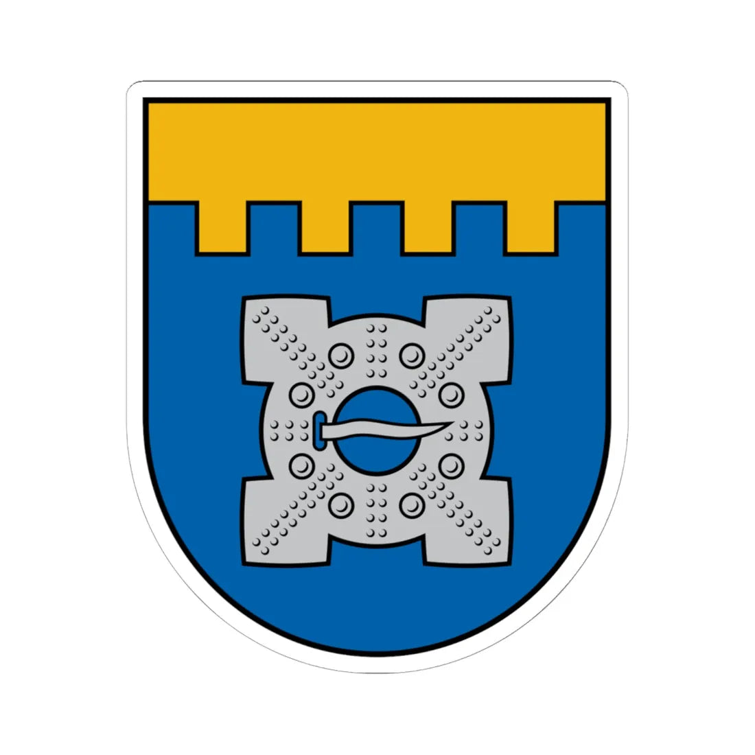 Dobeles novads COA (Latvia) (Coat of Arms) STICKER Vinyl Kiss-Cut Decal 6 Inch White - The Sticker Space