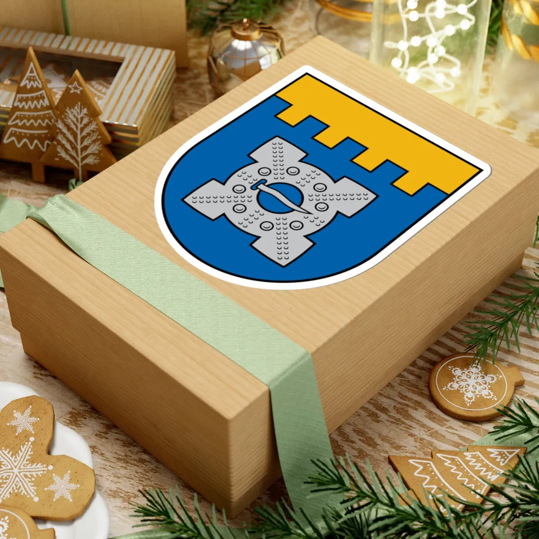 Dobeles novads COA (Latvia) (Coat of Arms) STICKER Vinyl Kiss-Cut Decal - The Sticker Space