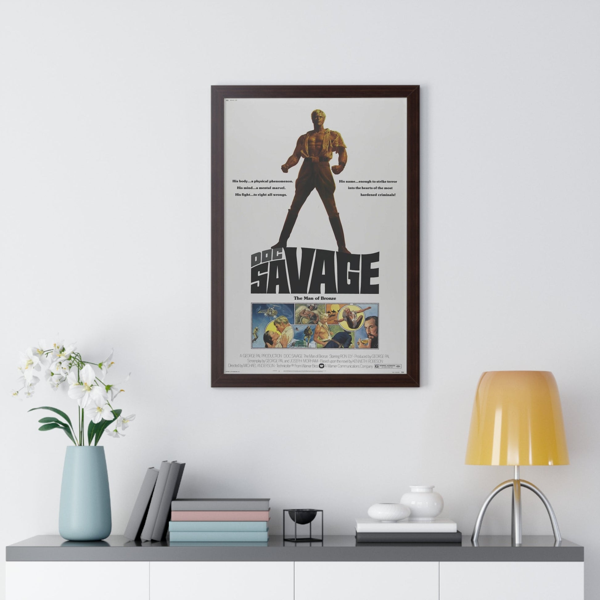 DOC SAVAGE THE MAN OF BRONZE 1975 - Framed Movie Poster-The Sticker Space