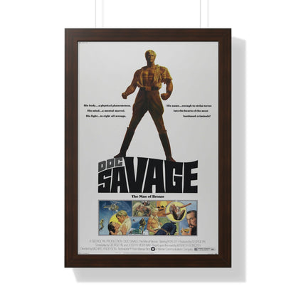 DOC SAVAGE THE MAN OF BRONZE 1975 - Framed Movie Poster-16″ x 24″-The Sticker Space