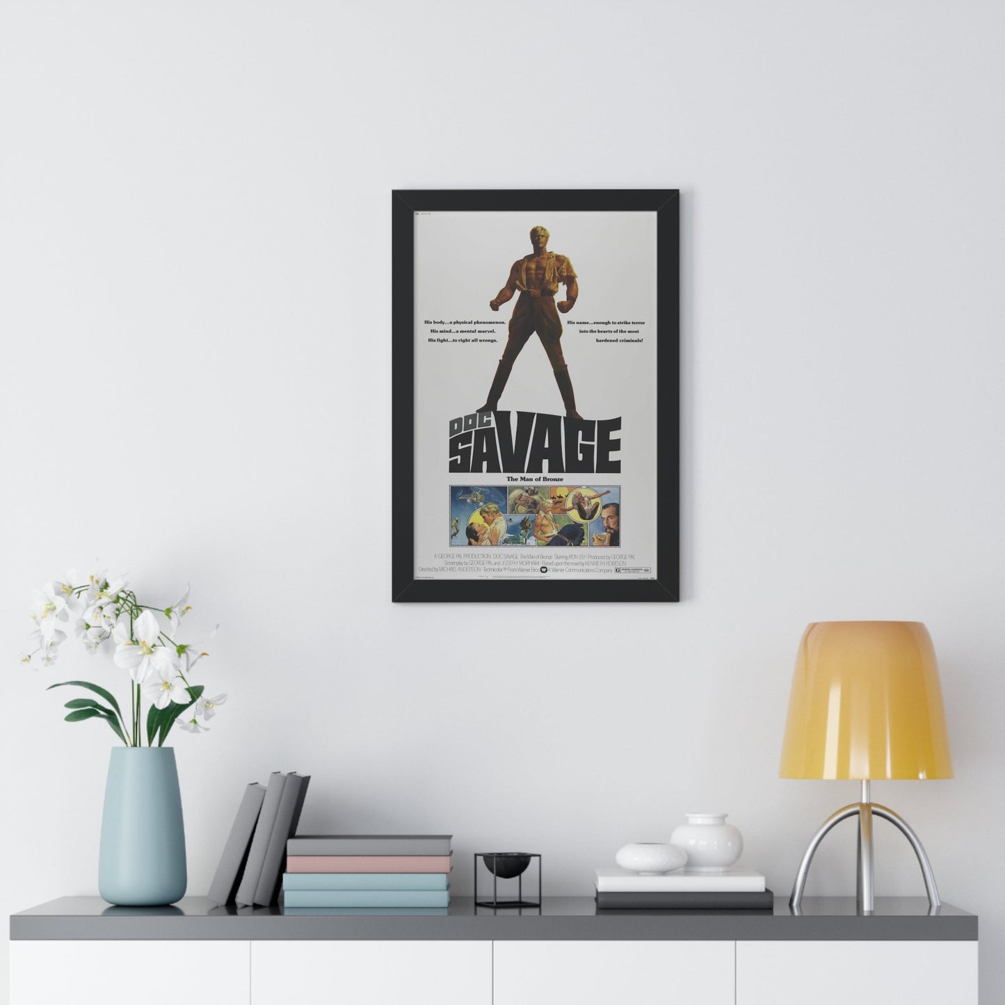 DOC SAVAGE THE MAN OF BRONZE 1975 - Framed Movie Poster-The Sticker Space