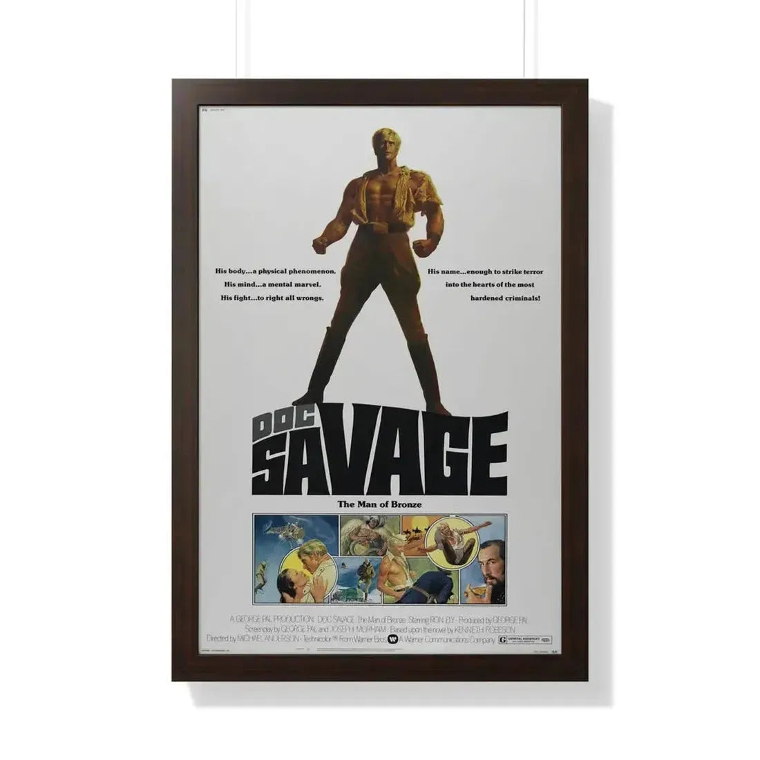 DOC SAVAGE THE MAN  OF BRONZE 1975 - Framed Movie Poster - The Sticker Space
