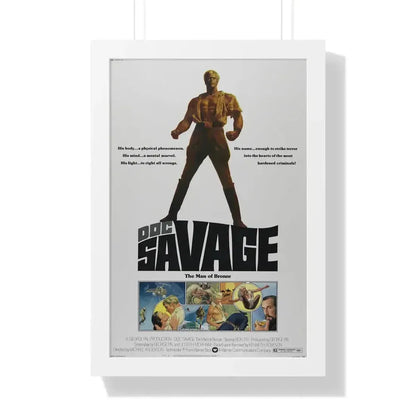 DOC SAVAGE THE MAN  OF BRONZE 1975 - Framed Movie Poster - The Sticker Space