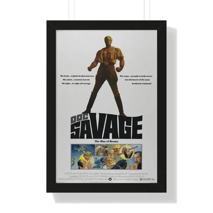 DOC SAVAGE THE MAN  OF BRONZE 1975 - Framed Movie Poster - The Sticker Space