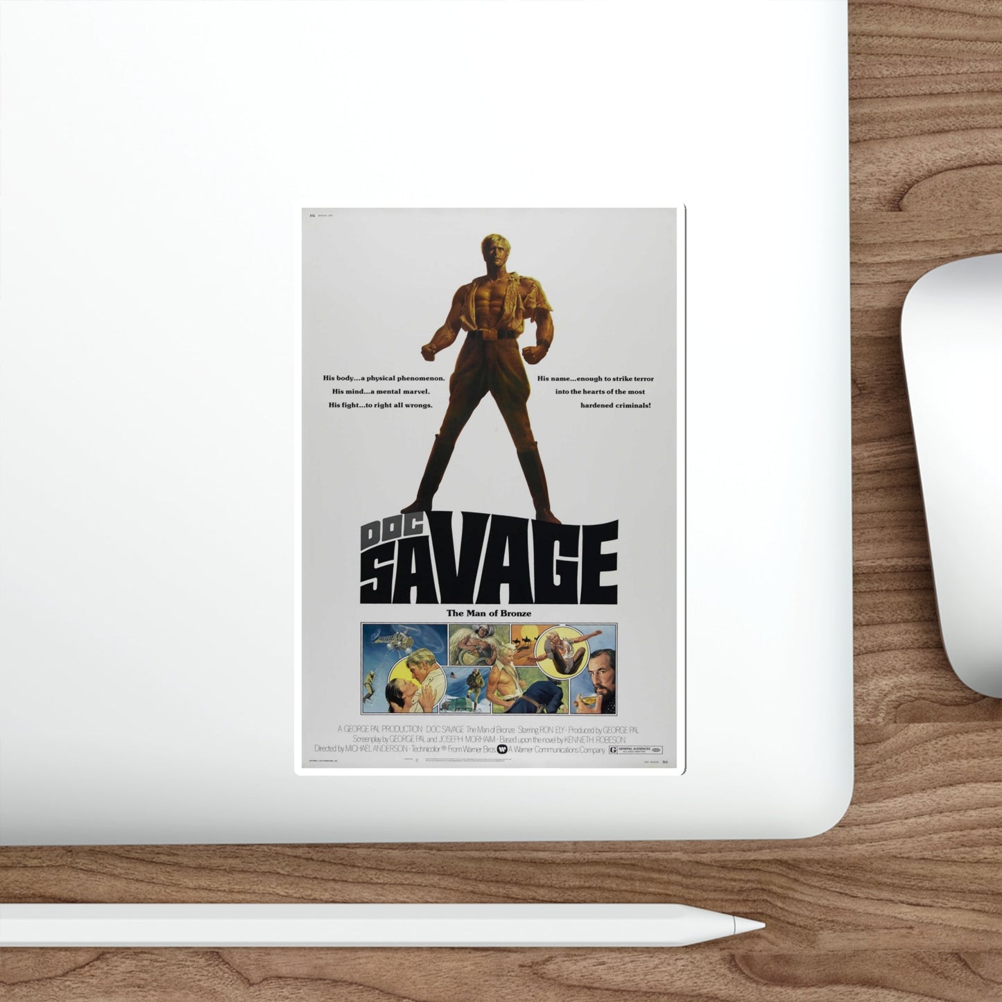 DOC SAVAGE THE MAN OF BRONZE 1975 Movie Poster STICKER Vinyl Die-Cut Decal-The Sticker Space