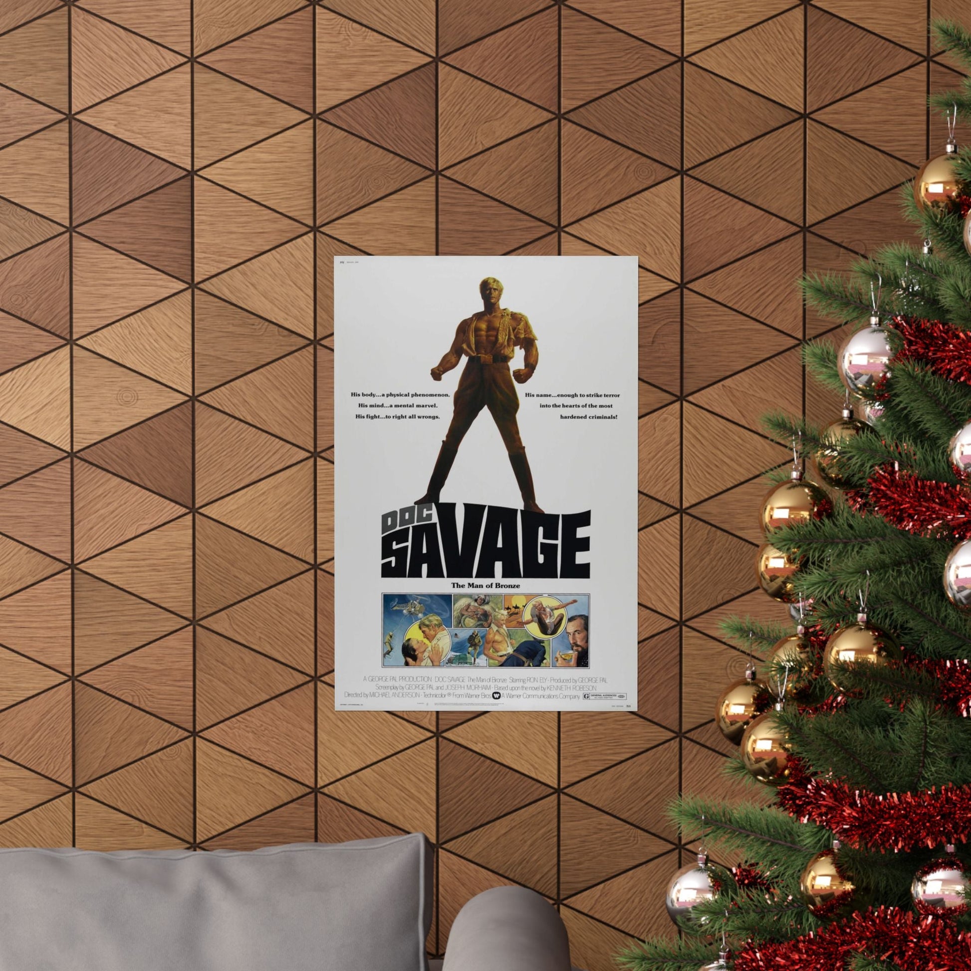 DOC SAVAGE THE MAN OF BRONZE 1975 - Paper Movie Poster-The Sticker Space