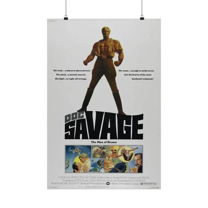DOC SAVAGE THE MAN  OF BRONZE 1975 - Paper Movie Poster 20″ x 30″ Matte - The Sticker Space