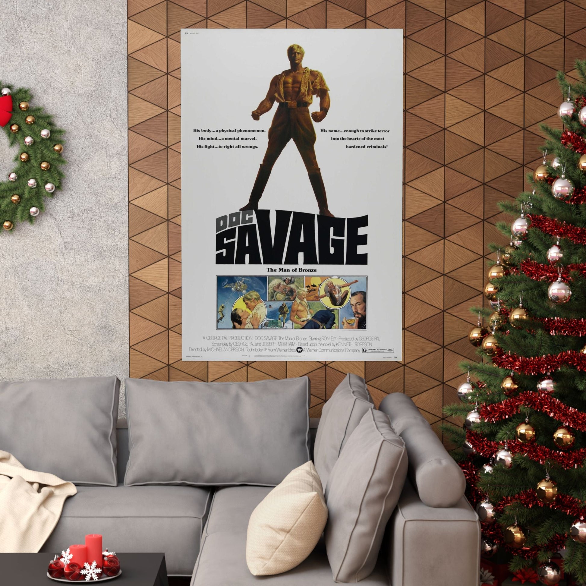 DOC SAVAGE THE MAN OF BRONZE 1975 - Paper Movie Poster-The Sticker Space