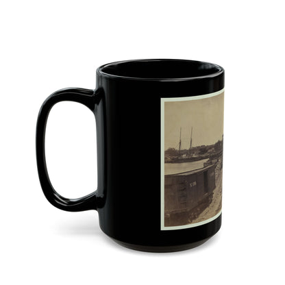 Dock On The South Side Of The James River, Opposite Richmond, Va. (U.S. Civil War) Black Coffee Mug