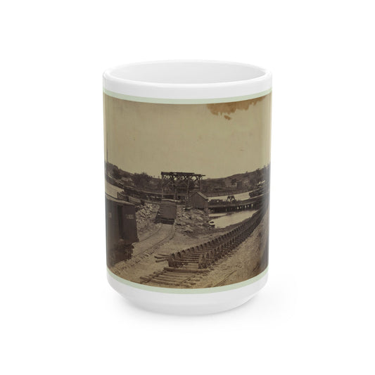 Dock On The South Side Of The James River, Opposite Richmond, Va. (U.S. Civil War) White Coffee Mug