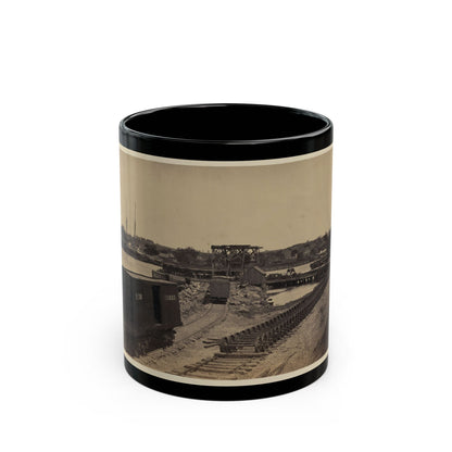 Dock On The South Side Of The James River, Opposite Richmond, Va.(2) (U.S. Civil War) Black Coffee Mug