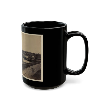 Dock On The South Side Of The James River, Opposite Richmond, Va.(2) (U.S. Civil War) Black Coffee Mug