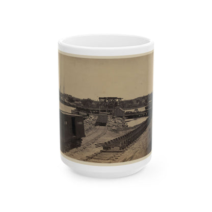 Dock On The South Side Of The James River, Opposite Richmond, Va.(2) (U.S. Civil War) White Coffee Mug