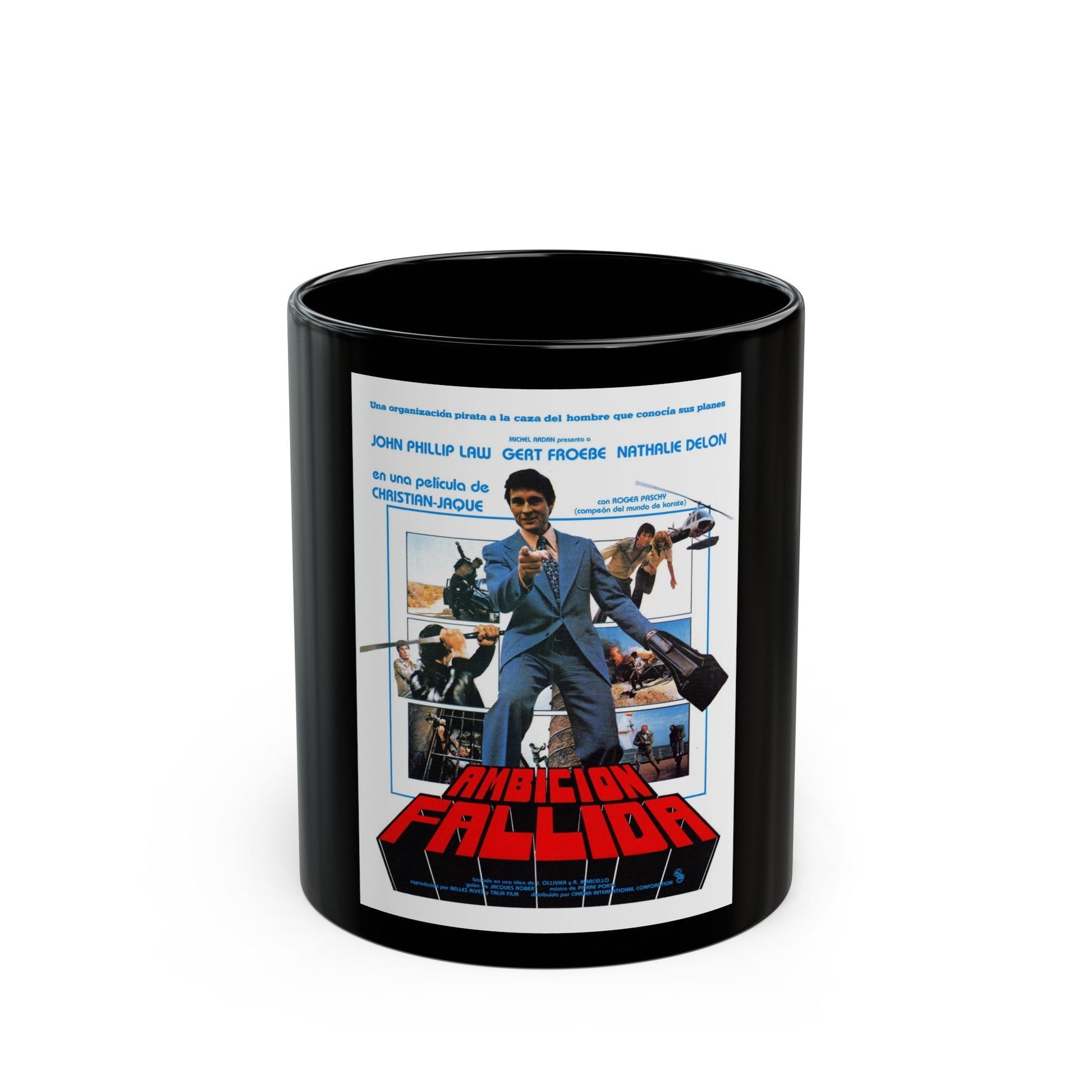 DOCTEUR JUSTICE 1975 Movie Poster - Black Coffee Mug-11oz-The Sticker Space