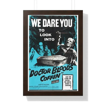 DOCTOR BLOOD'S COFFIN 1961 - Framed Movie Poster 16″ x 24″ Walnut - The Sticker Space