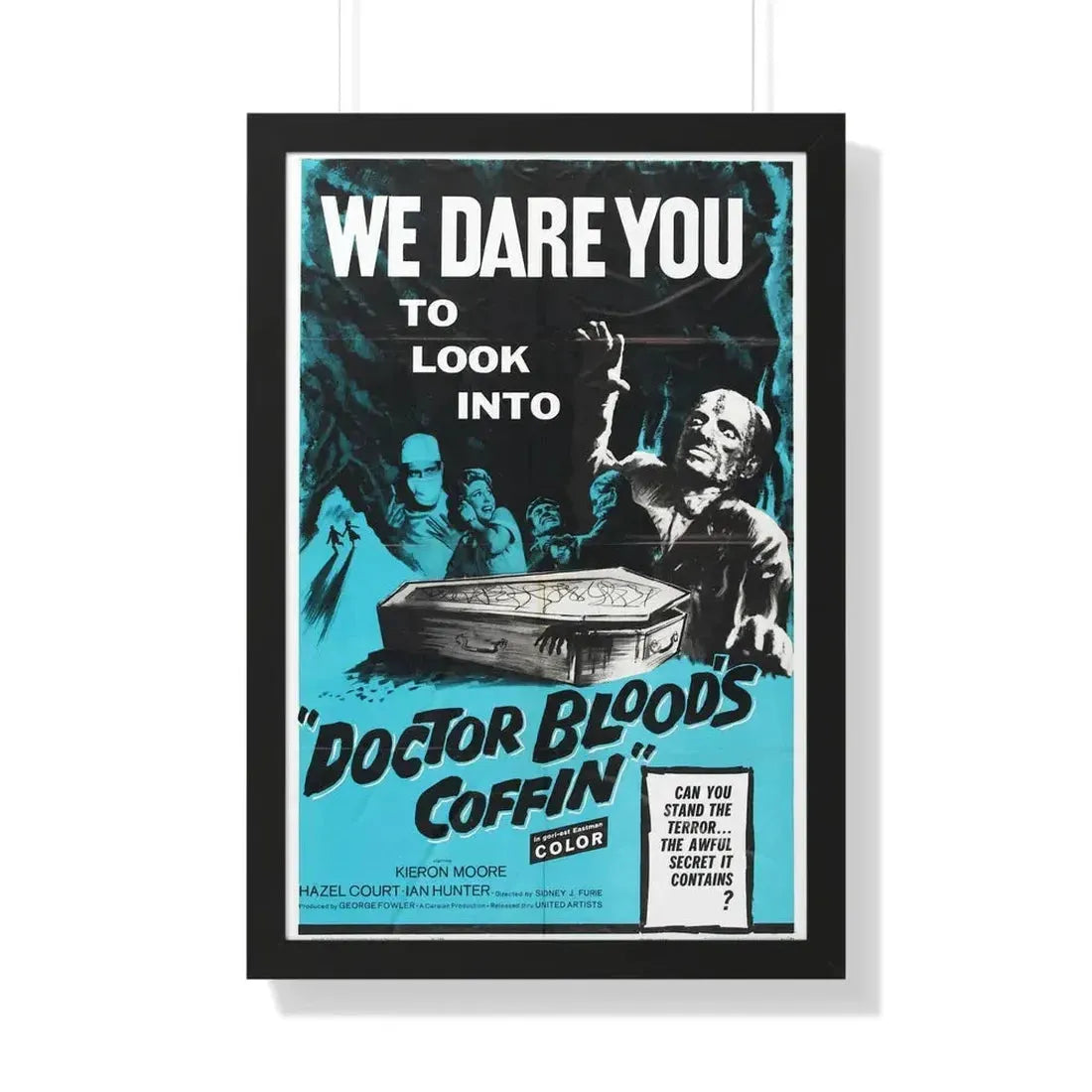 DOCTOR BLOOD'S COFFIN 1961 - Framed Movie Poster 20" x 30" Black - The Sticker Space