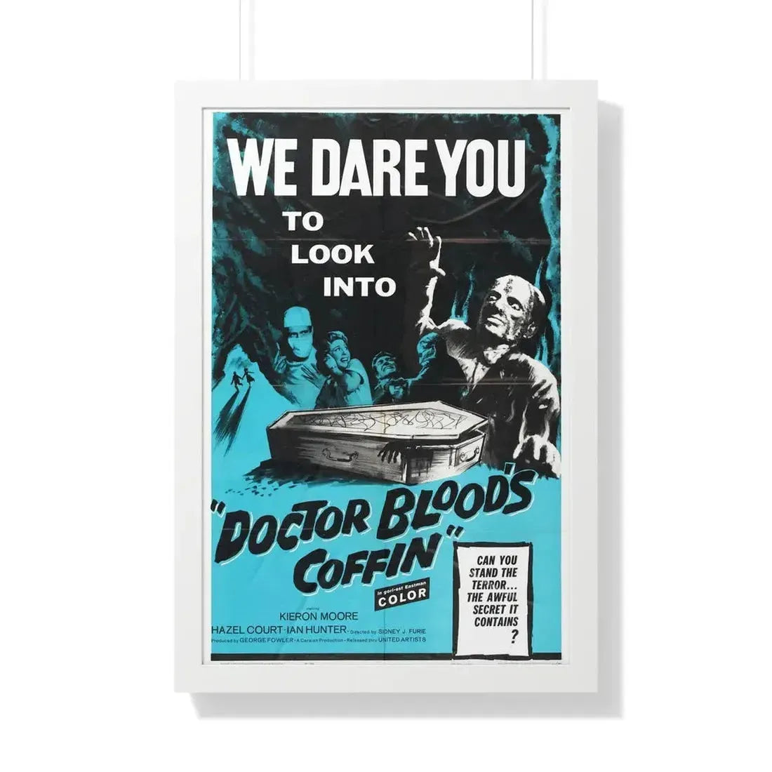DOCTOR BLOOD'S COFFIN 1961 - Framed Movie Poster 20" x 30" White - The Sticker Space
