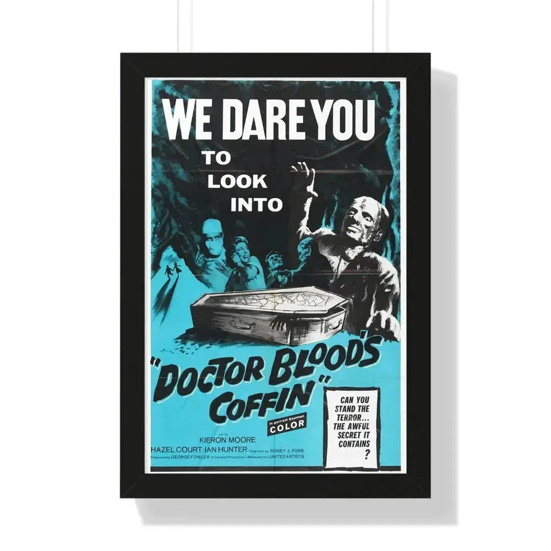 DOCTOR BLOOD'S COFFIN 1961 - Framed Movie Poster - The Sticker Space