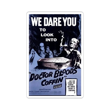 Doctor Blood's Coffin 1962 Movie Poster - STICKER Vinyl Kiss-Cut Decal 3 Inch White - The Sticker Space