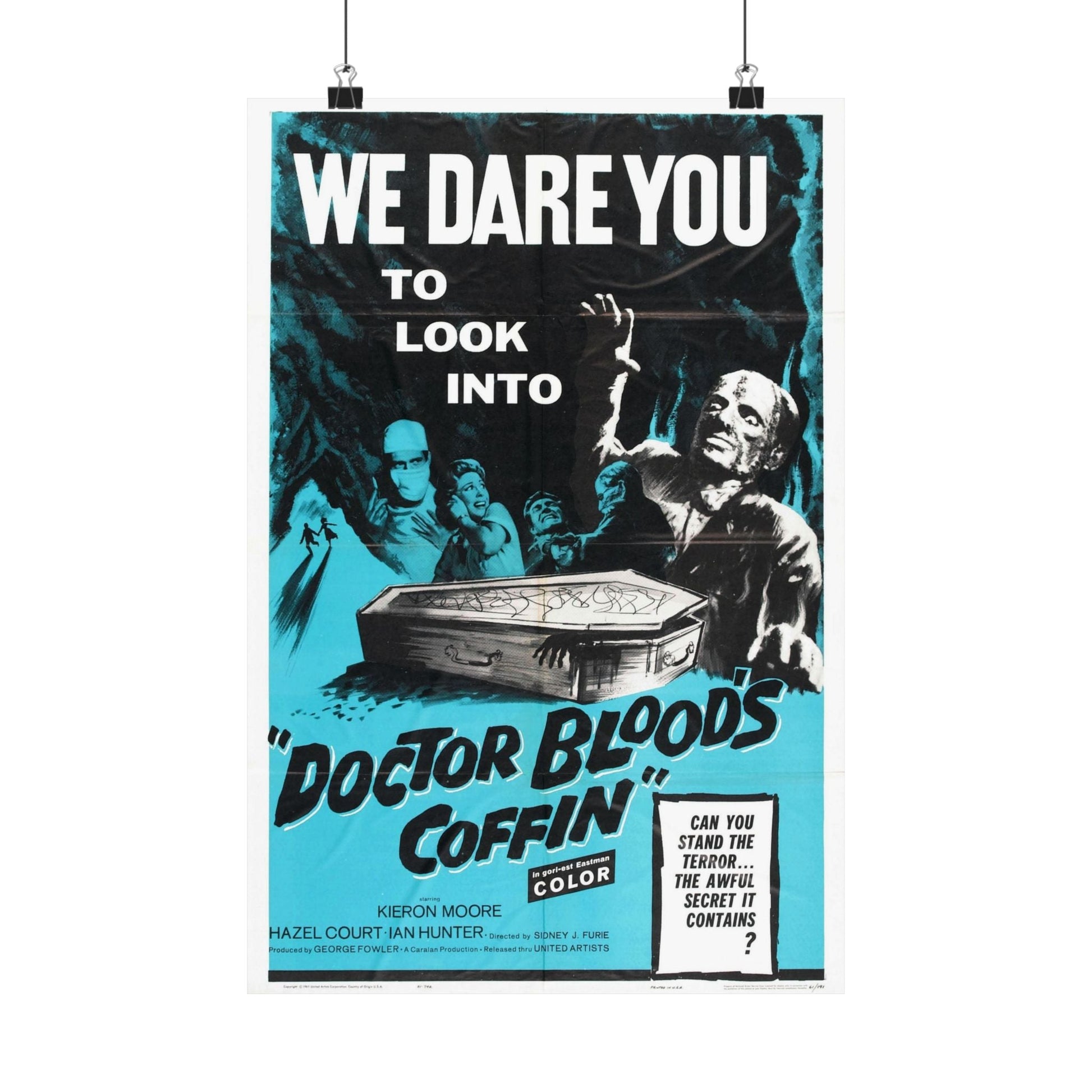 DOCTOR BLOOD'S COFFIN 1961 - Paper Movie Poster-12″ x 18″-The Sticker Space