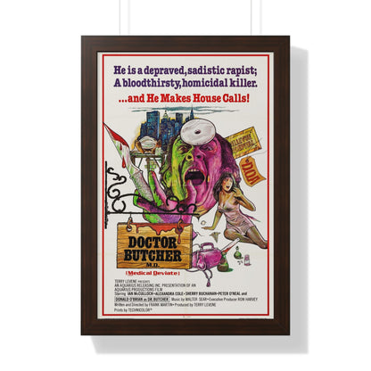 DOCTOR BUTCHER M.D. (ZOMBIE HOLOCAUST) 1980 - Framed Movie Poster-16″ x 24″-The Sticker Space