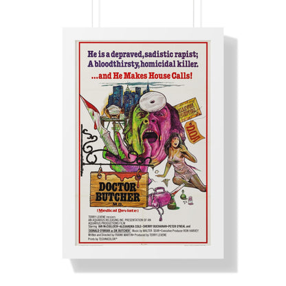 DOCTOR BUTCHER M.D. (ZOMBIE HOLOCAUST) 1980 - Framed Movie Poster-16″ x 24″-The Sticker Space