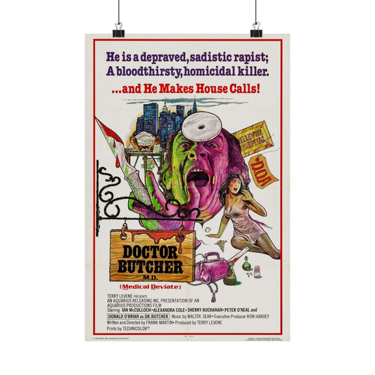 DOCTOR BUTCHER M.D. (ZOMBIE HOLOCAUST) 1980 - Paper Movie Poster-12″ x 18″-The Sticker Space