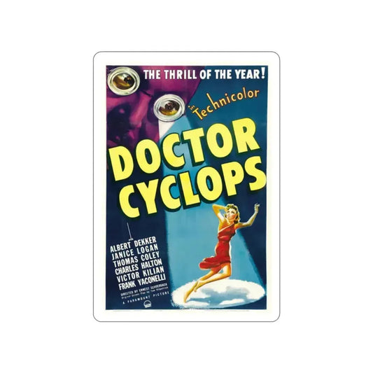 DOCTOR CYCLOPS 1940 Movie Poster STICKER Vinyl Die-Cut Decal 2 Inch - The Sticker Space