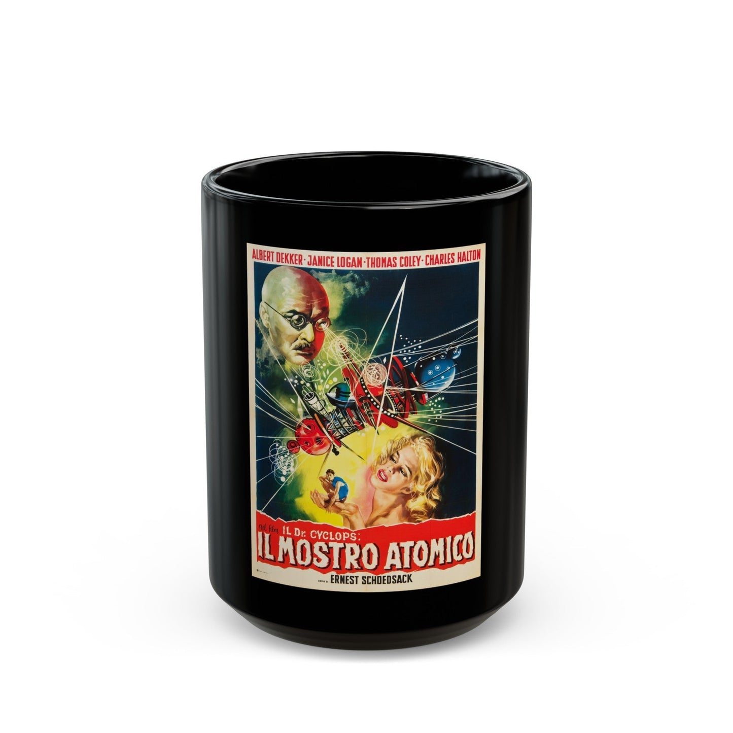 DOCTOR CYCLOPS (ITALIAN) 1940 Movie Poster - Black Coffee Mug-15oz-The Sticker Space