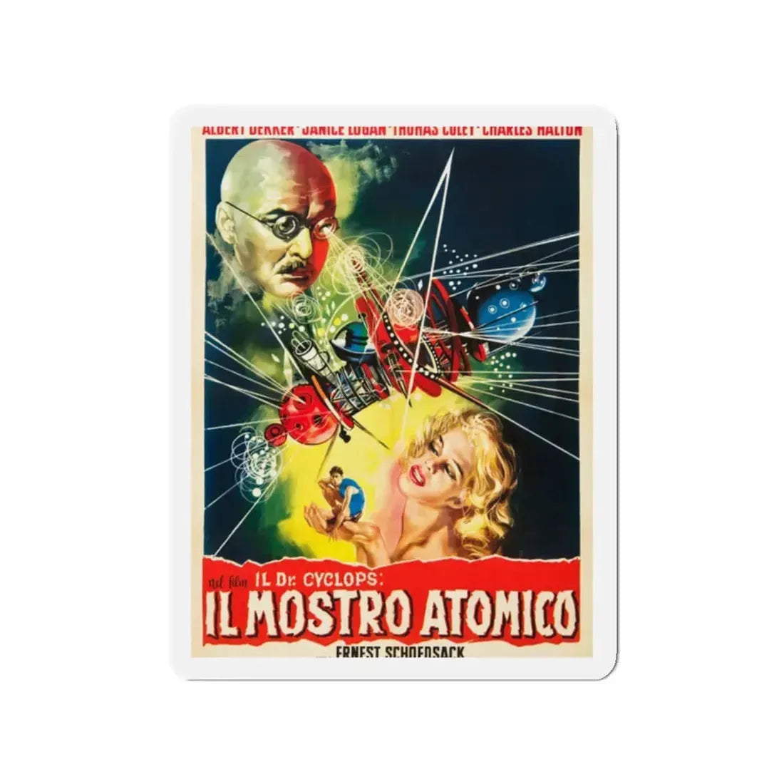 DOCTOR CYCLOPS (ITALIAN) 1940 Movie Poster - Refrigerator Magnet 2 Inch - The Sticker Space