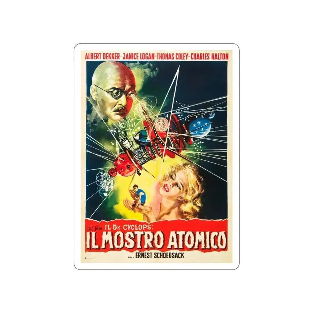 DOCTOR CYCLOPS (ITALIAN) 1940 Movie Poster STICKER Vinyl Die-Cut Decal 3 Inch - The Sticker Space