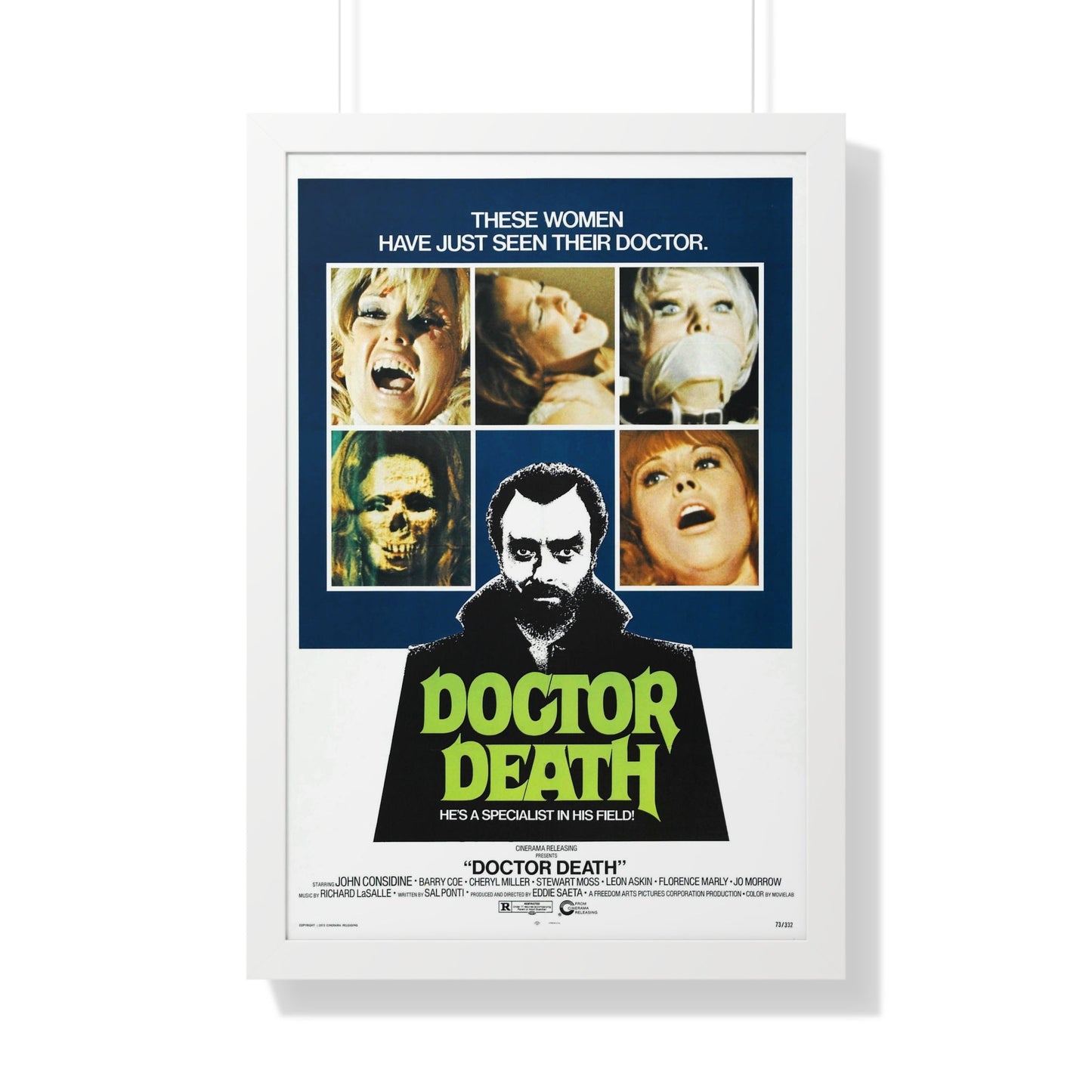 DOCTOR DEATH 1973 - Framed Movie Poster-20" x 30"-The Sticker Space