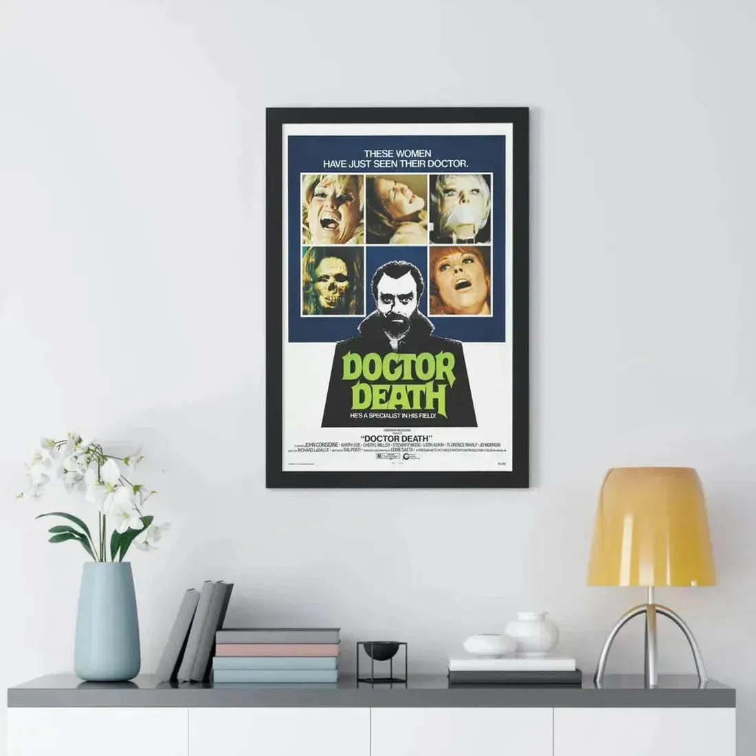 DOCTOR DEATH 1973 - Framed Movie Poster - The Sticker Space