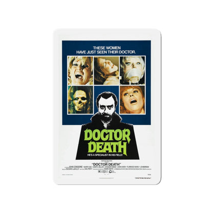 DOCTOR DEATH 1973 Movie Poster - Die-Cut Magnet-3" x 3"-The Sticker Space