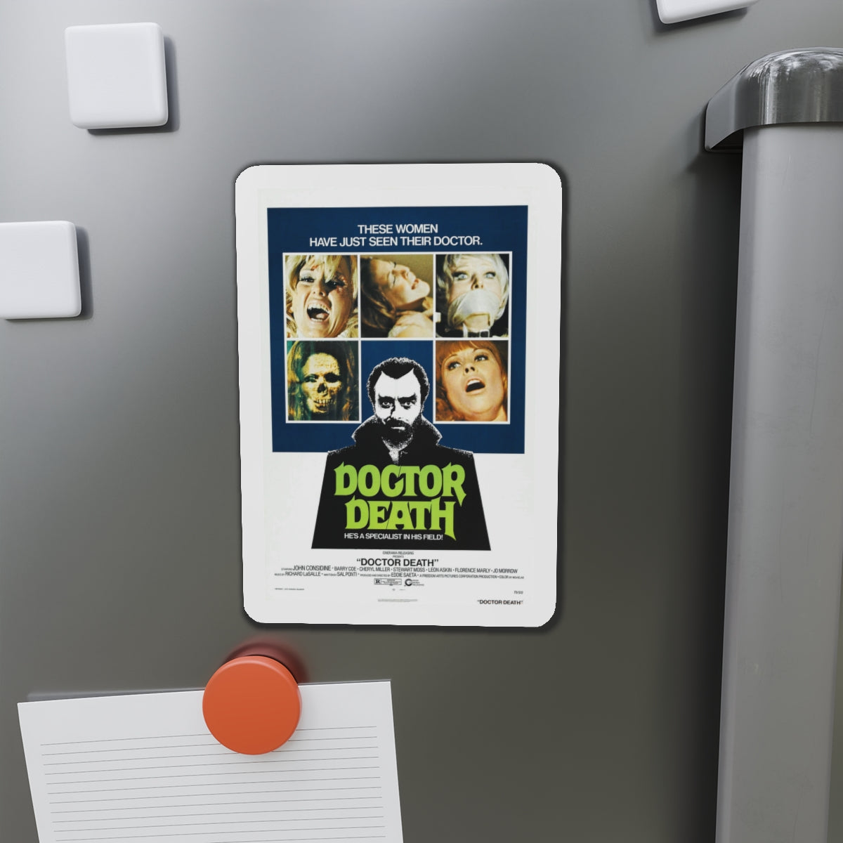 DOCTOR DEATH 1973 Movie Poster - Die-Cut Magnet-The Sticker Space