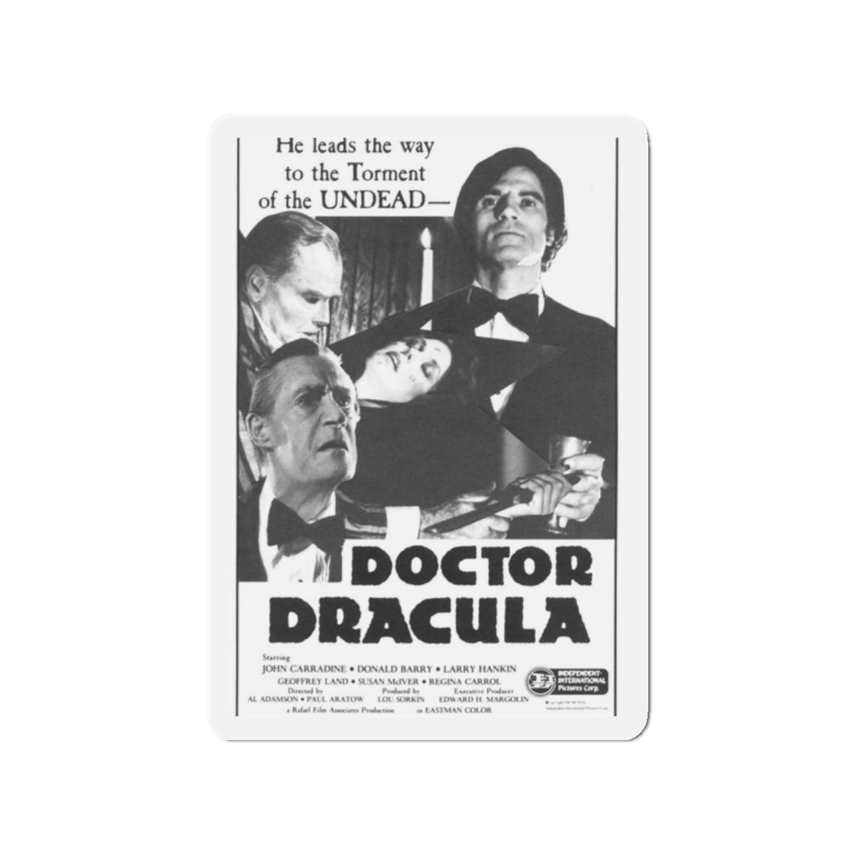 DOCTOR DRACULA 1978 Movie Poster - Die-Cut Magnet-2" x 2"-The Sticker Space