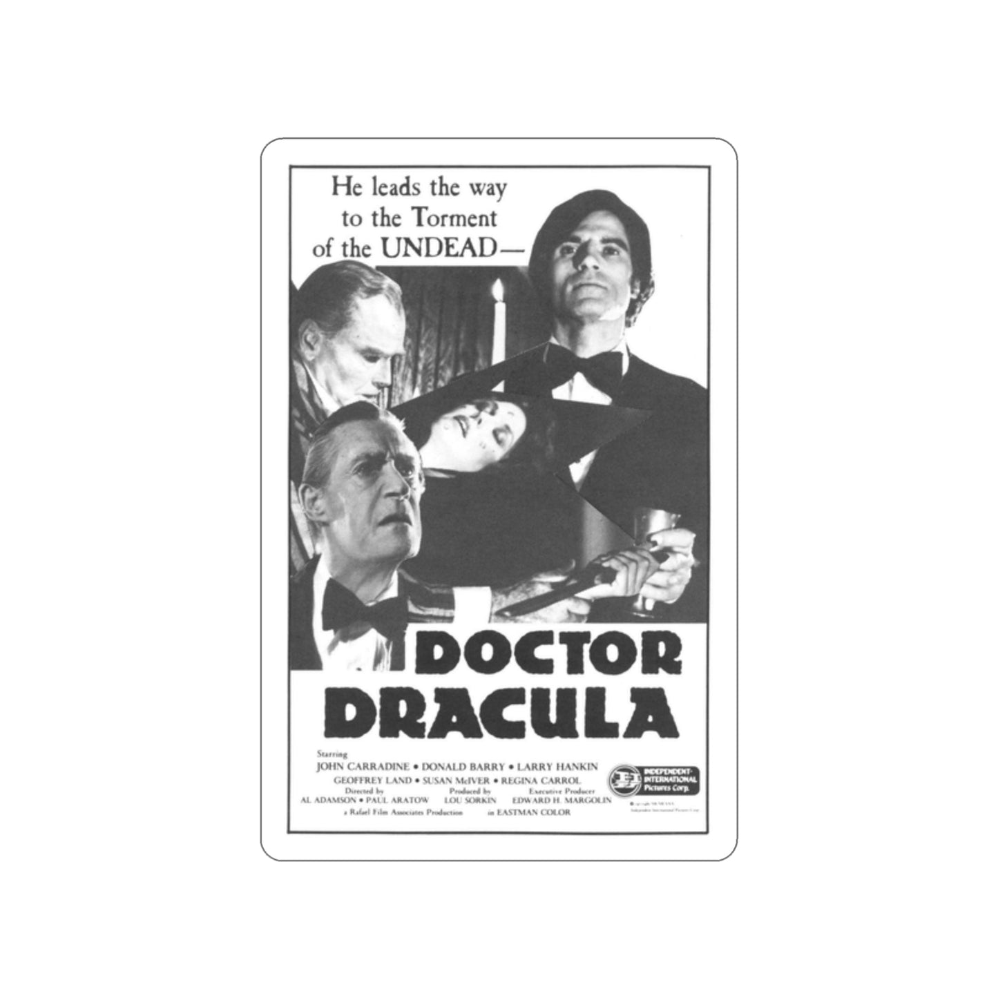 DOCTOR DRACULA 1978 Movie Poster STICKER Vinyl Die-Cut Decal-2 Inch-The Sticker Space