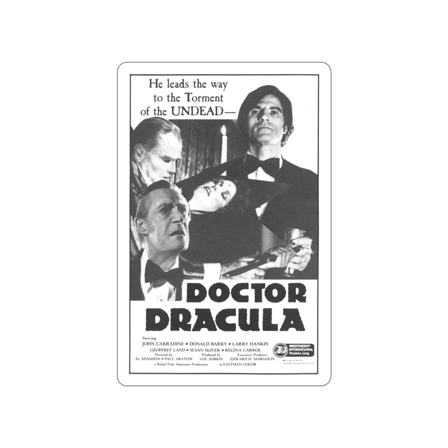 DOCTOR DRACULA 1978 Movie Poster STICKER Vinyl Die-Cut Decal-5 Inch-The Sticker Space