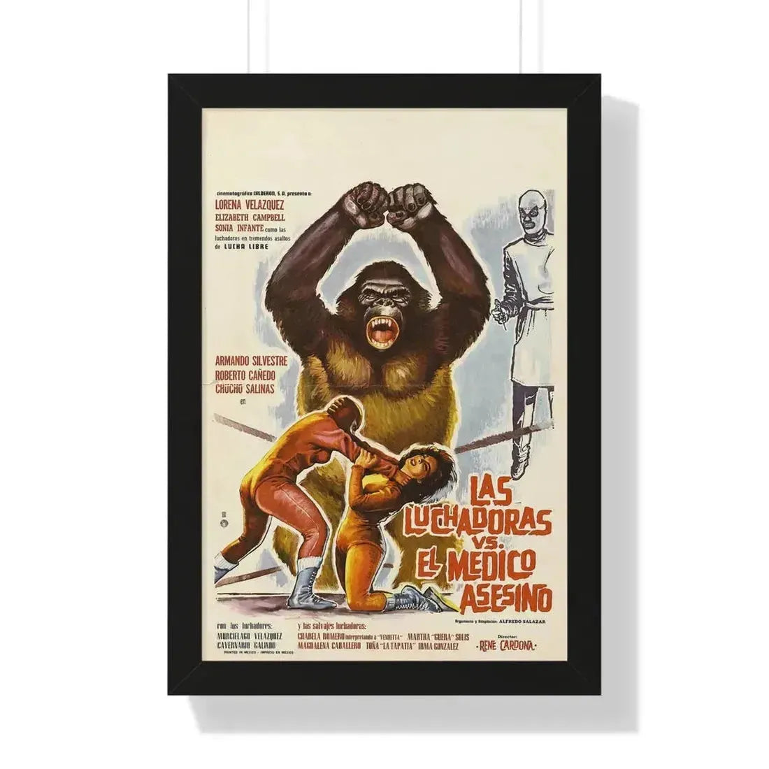 DOCTOR OF DOOM 1963 - Framed Movie Poster 16″ x 24″ Black - The Sticker Space