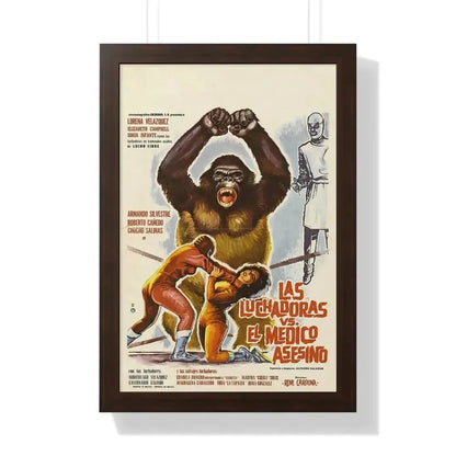 DOCTOR OF DOOM 1963 - Framed Movie Poster 16″ x 24″ Walnut - The Sticker Space